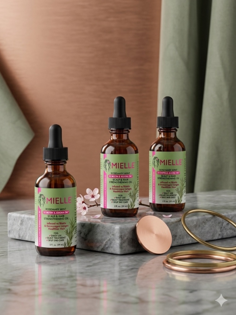 Mielle Scalp And Hair Strengthening oil Set Of 3 X 59ml